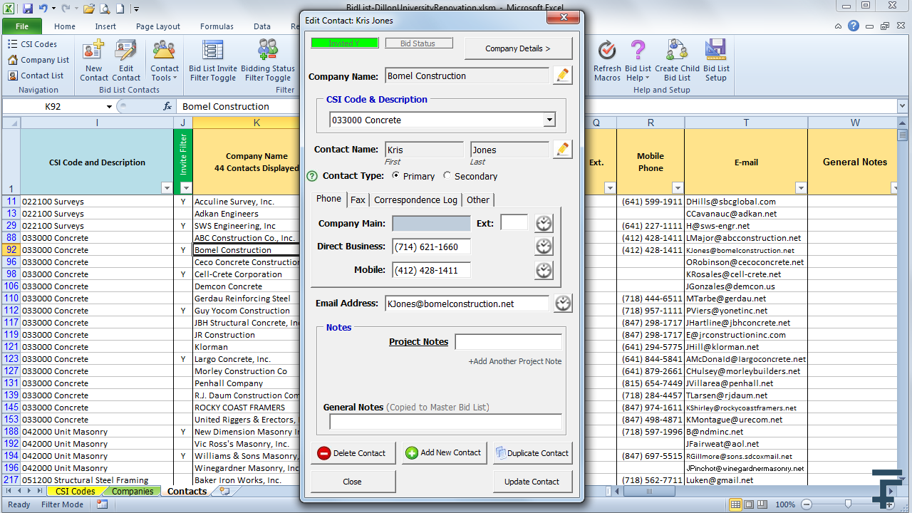 bid tracking software